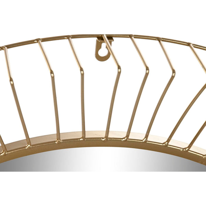 Oglindă de perete DKD Home Decor Auriu* Metal Geam 80 x 8 x 80 cm