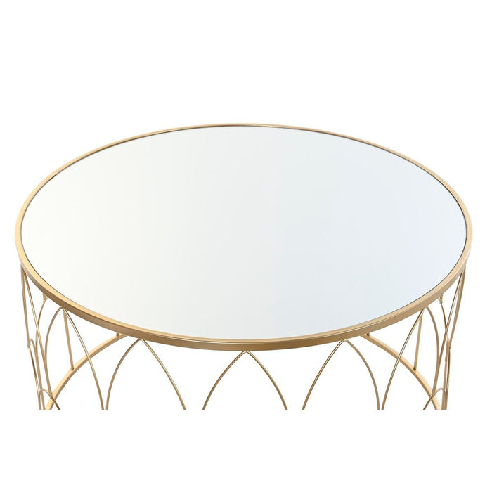 Set de 2 mese DKD Home Decor Auriu* 80 x 80 x 47 cm