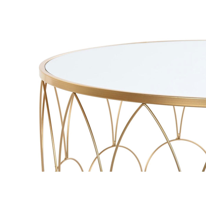Set de 2 mese DKD Home Decor Auriu* 80 x 80 x 47 cm