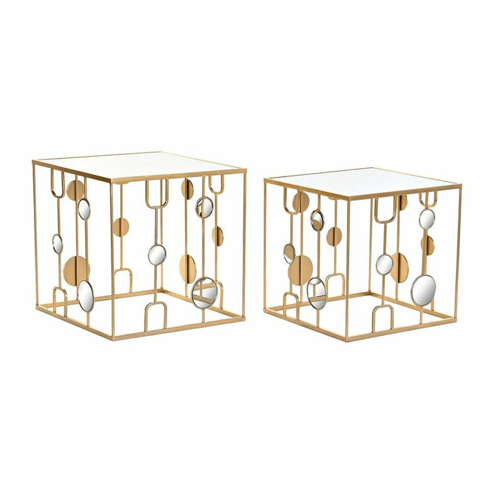 Set de 2 Măsuțe DKD Home Decor Auriu* 50 x 50 x 50 cm