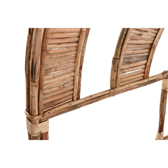 Tăblie de Pat DKD Home Decor Natural Lemn Ratan 179 x 4 x 129 cm