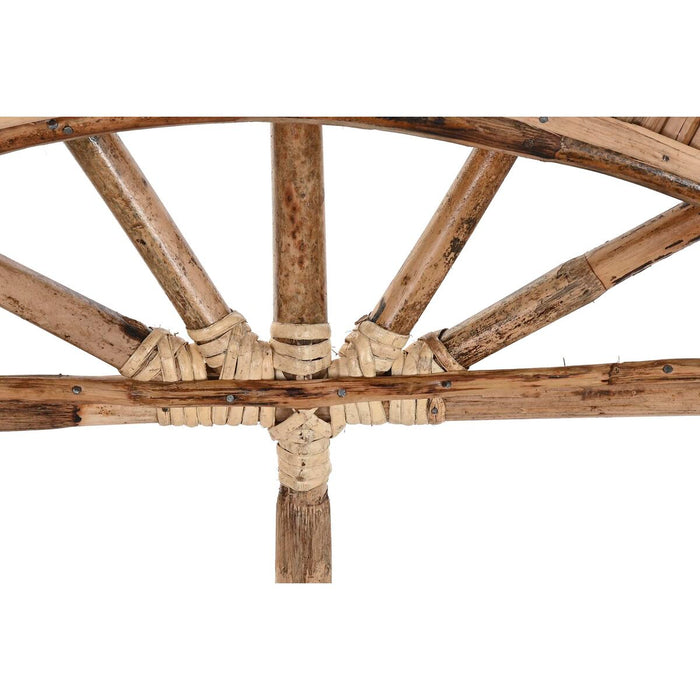 Tăblie de Pat DKD Home Decor Natural Lemn Ratan 179 x 4 x 129 cm