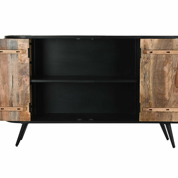 Servantă DKD Home Decor Maro Negru Metal Lemn de mango (145 x 40 x 90 cm)