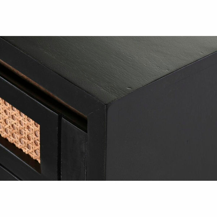 Noptieră DKD Home Decor Lemn de mango Negru Natural 50 x 40 x 55 cm