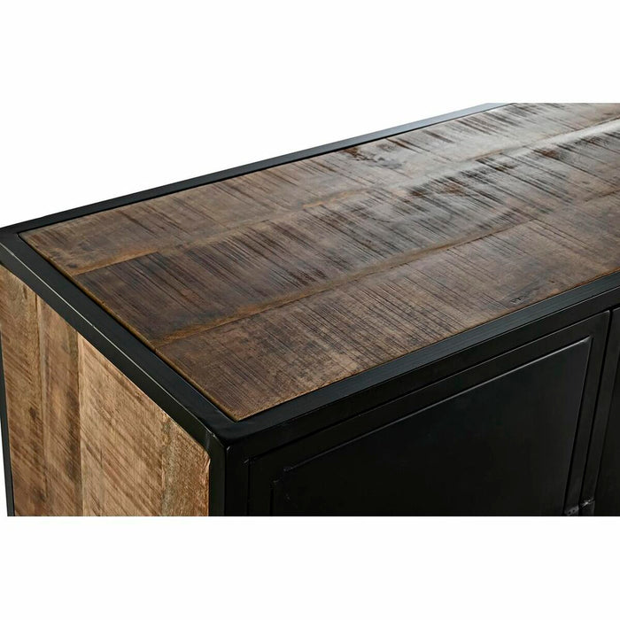 Servantă DKD Home Decor Maro Negru Metal Lemn de mango (160 x 40 x 90 cm)