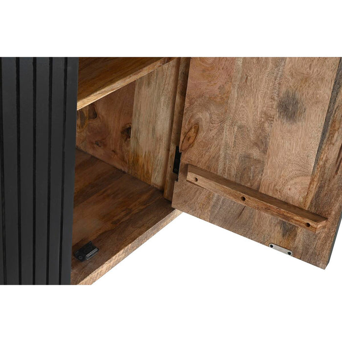 Servantă DKD Home Decor Natural Negru Metal Lemn de mango (160 x 40 x 90 cm)