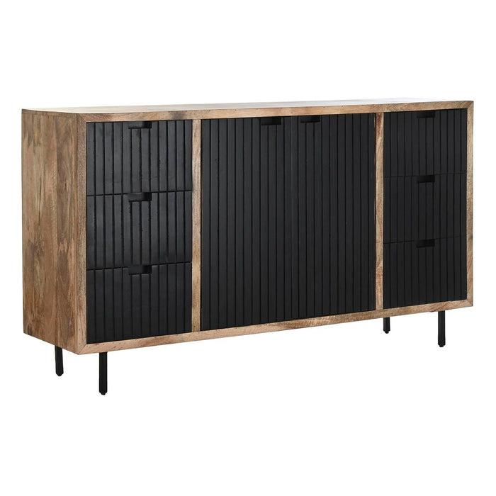 Servantă DKD Home Decor Natural Negru Metal Lemn de mango (160 x 40 x 90 cm)