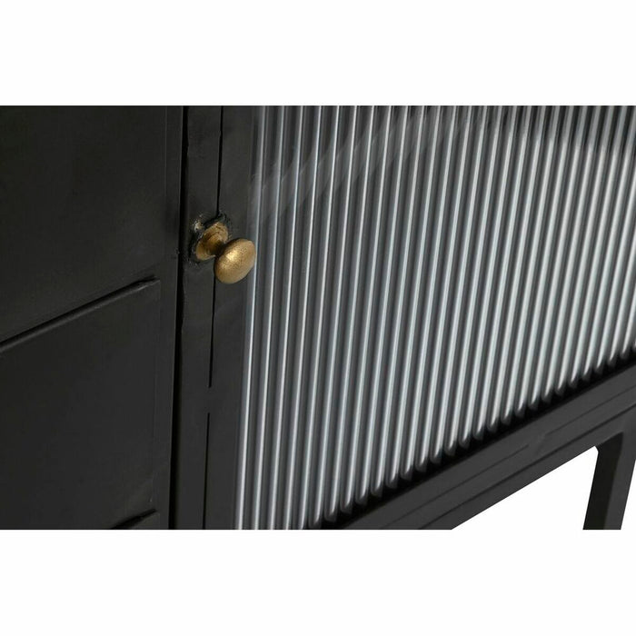 Servantă DKD Home Decor Natural Negru Auriu* Metal Lemn de mango (145 x 40 x 85 cm)