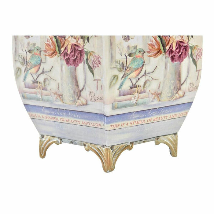 Set de ghivece DKD Home Decor Roz Metal Aluminiu Květiny Shabby Chic 21,5 x 21,5 x 25 cm