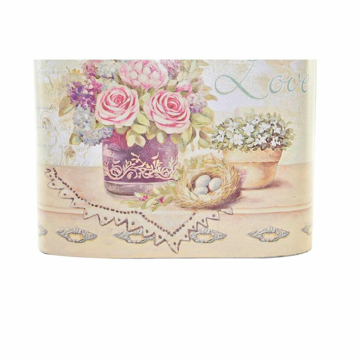 Set de ghivece DKD Home Decor Roz Metal Aluminiu Květiny Shabby Chic 29 x 13 x 38,5 cm
