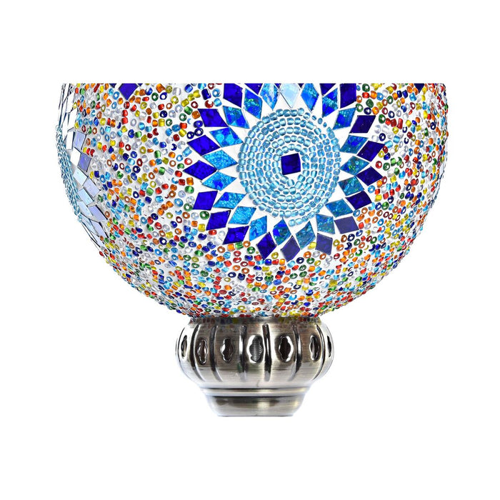 Lustră DKD Home Decor Geam Metal 20 x 20 x 36 cm Multicolor 50 W (2 Unități)