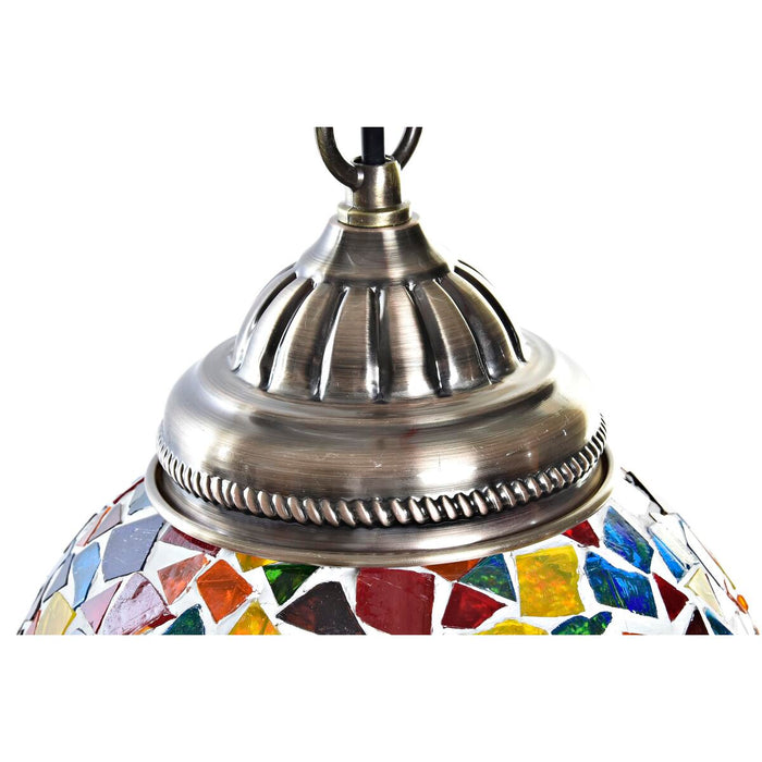 Lustră DKD Home Decor Geam Metal 20 x 20 x 36 cm Multicolor 50 W (2 Unități)