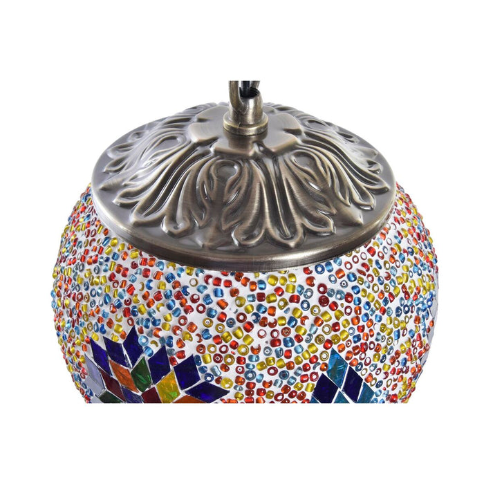 Lustră DKD Home Decor Geam Metal 16 x 16 x 35 cm Multicolor 50 W (2 Unități)