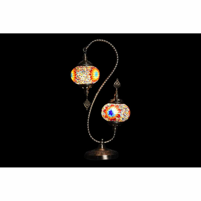 Lampă de masă DKD Home Decor Multicolor Metal Geam 50 W 220 V 35 x 18 x 63 cm (2 Unități)