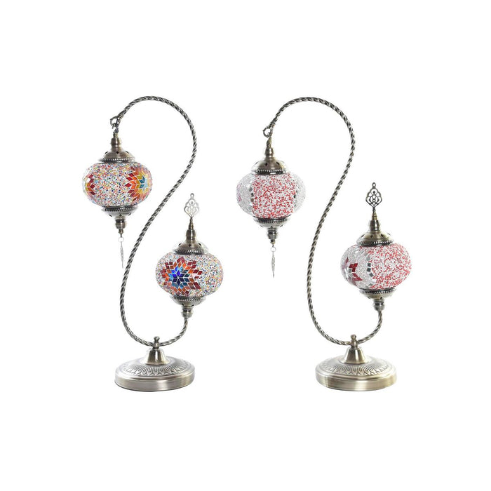 Lampă de masă DKD Home Decor Multicolor Metal Geam 50 W 220 V 35 x 18 x 63 cm (2 Unități)