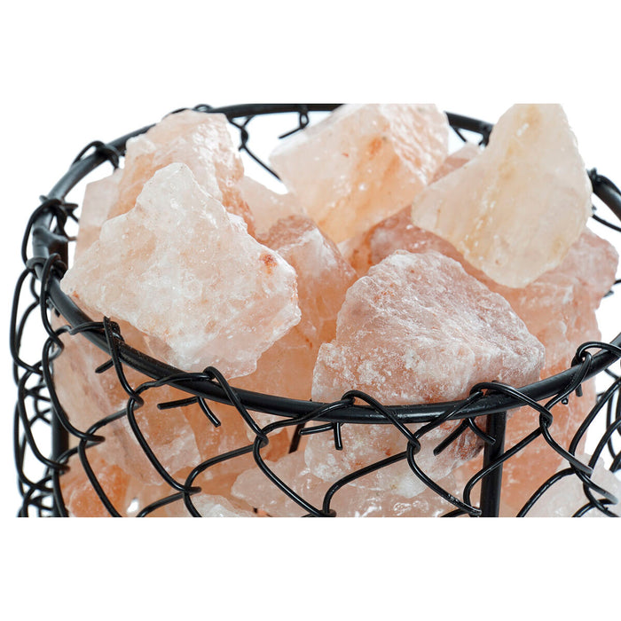 Decorare ușoară DKD Home Decor Sare Negru Portocaliu 15 W 17 x 17 x 17 cm