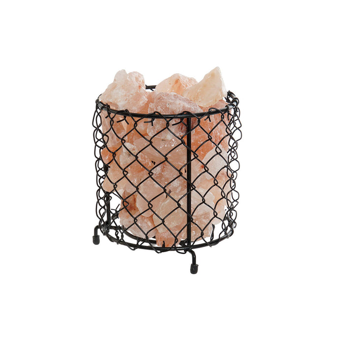 Decorare ușoară DKD Home Decor Sare Negru Portocaliu 15 W 17 x 17 x 17 cm