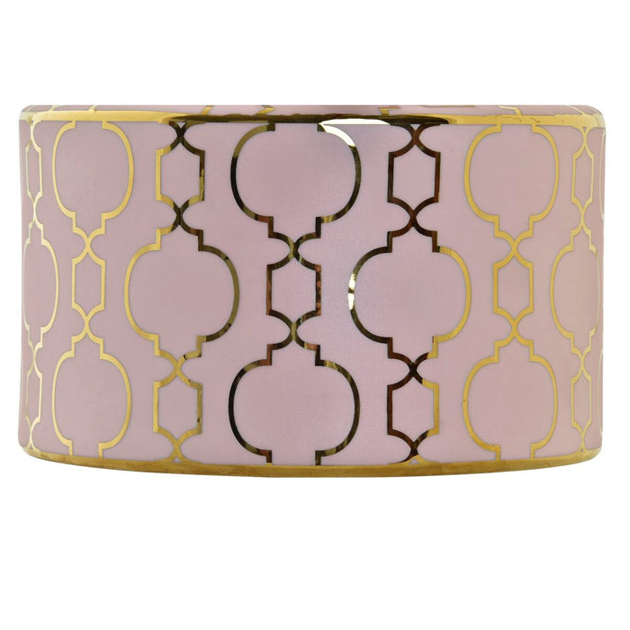 Vază DKD Home Decor Porțelan Roz Auriu* Oriental Cromat 18 x 18 x 16 cm