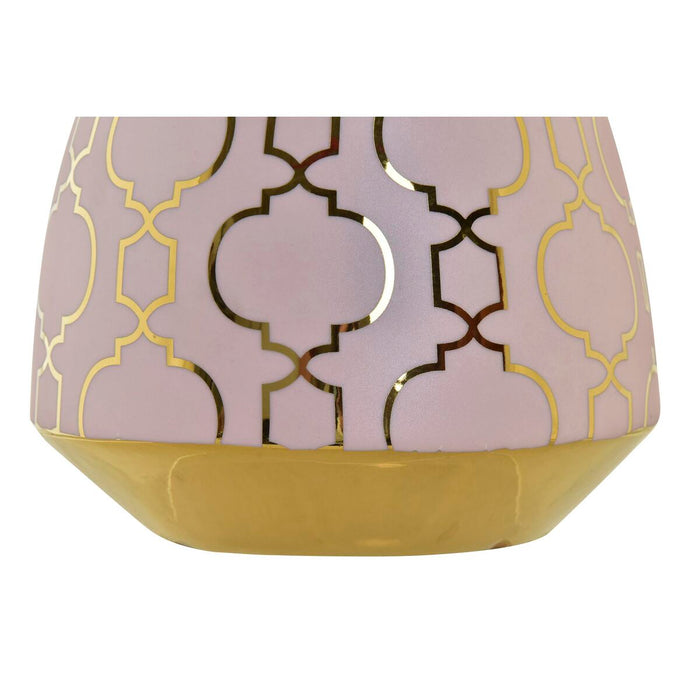 Vază DKD Home Decor Porțelan Roz Auriu* Oriental Cromat 16 x 16 x 18 cm