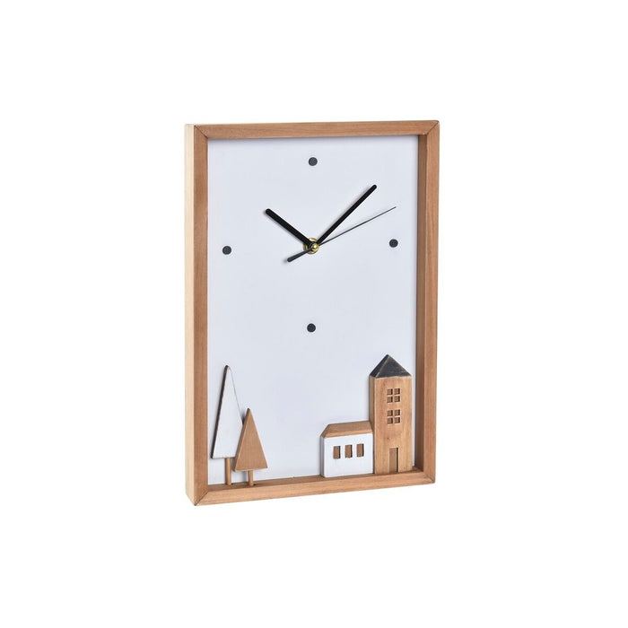 Ceas de Perete DKD Home Decor Alb Maro Lemn Case Urban 20 x 4 x 30 cm