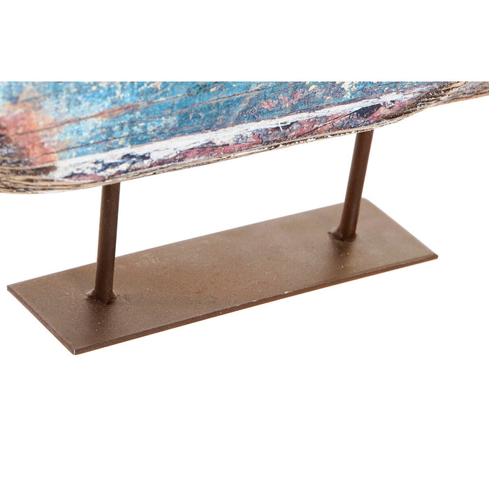 Figură Decorativă DKD Home Decor Albastru Alb Barco 25 x 4 x 24 cm