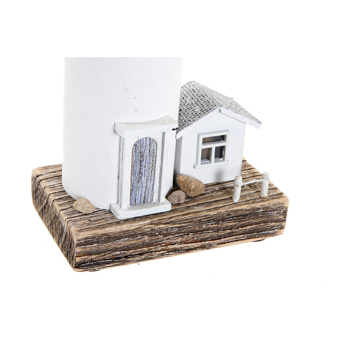 Figură Decorativă DKD Home Decor Alb Far Casă 30 x 13 x 8 cm