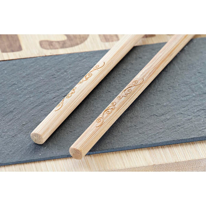 Set de Sushi DKD Home Decor Negru Natural Bambus Slate Oriental 25 x 22 x 3 cm