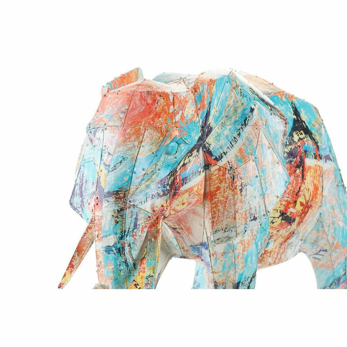 Figură Decorativă DKD Home Decor Elefant Rășină Multicolor (37,5 x 17,5 x 26 cm)