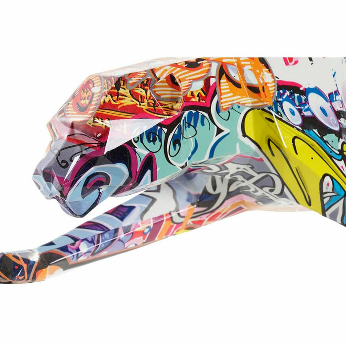 Figură Decorativă DKD Home Decor 47,5 x 11 x 13 cm Leopard Multicolor Modern