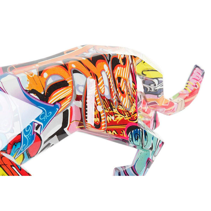 Figură Decorativă DKD Home Decor 47,5 x 11 x 13 cm Leopard Multicolor Modern