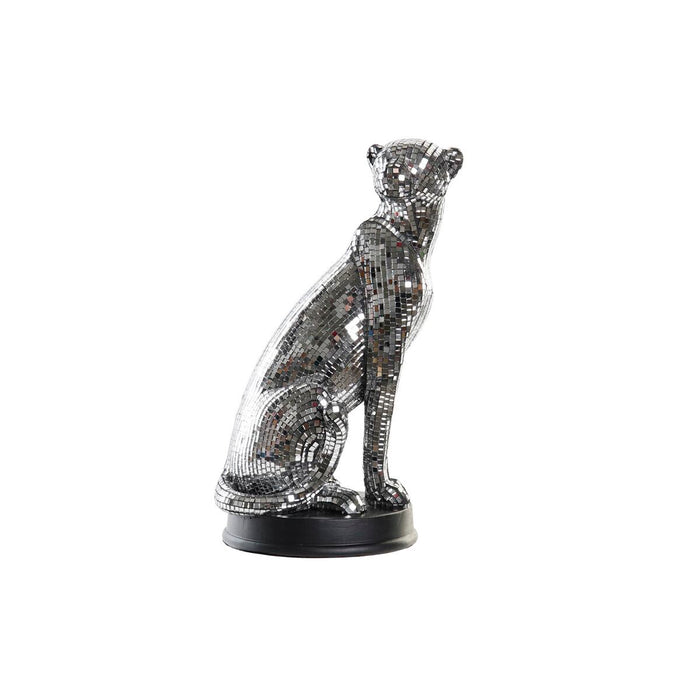 Figură Decorativă DKD Home Decor Argintiu Leopard Rășină (19,5 x 16 x 31,5 cm)