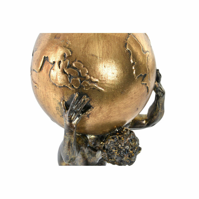 Figură Decorativă DKD Home Decor Atlas 15 x 14 x 28 cm Auriu* Bărbați Gri deschis