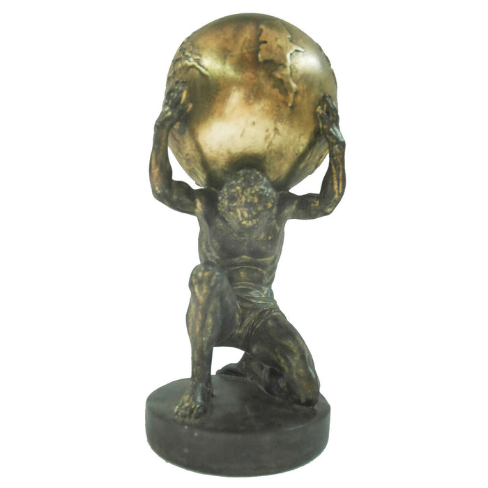 Figură Decorativă DKD Home Decor Atlas 15 x 14 x 28 cm Auriu* Bărbați Gri deschis
