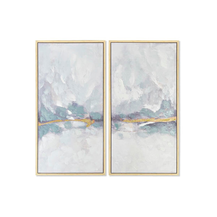 Set de 2 tablouri DKD Home Decor Abstract 120 x 4 x 120 cm Urban