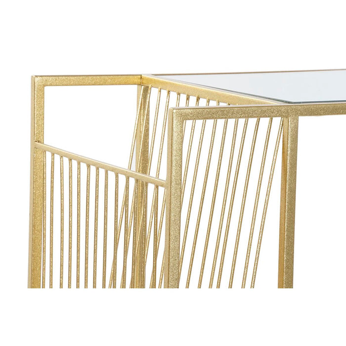Suport pentru reviste DKD Home Decor Oglindă Auriu* Metal (48 x 35 x 71 cm)