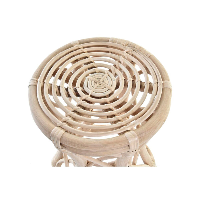 Masa laterală DKD Home Decor Natural Ratan Tropical (30 x 30 x 40 cm)