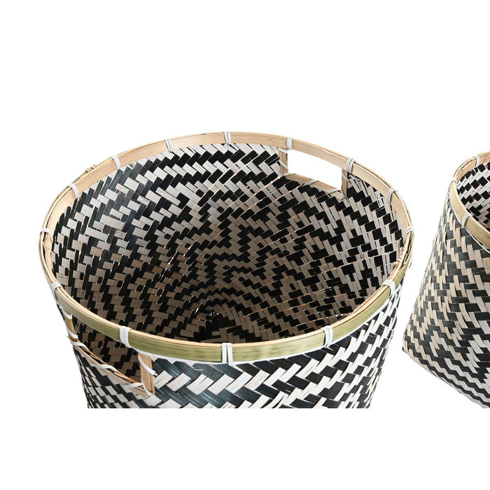 Set de Coșuri DKD Home Decor Colonial Bambus (40 x 40 x 39 cm)