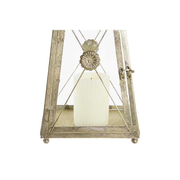 Lucerna DKD Home Decor Geam Auriu* Metal (18 x 18 x 36 cm)