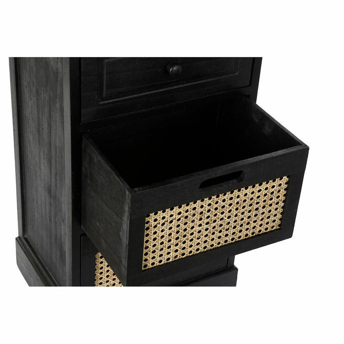 Dulap cu Sertare DKD Home Decor Negru Natural Lemn Lemn de paulownia Vintage 40 x 30 x 70,5 cm
