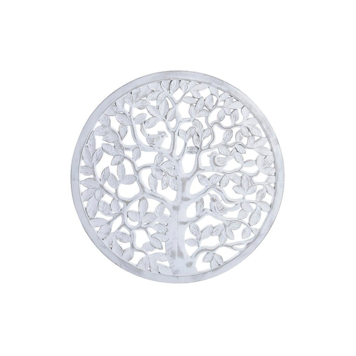 Decorațiune de Perete DKD Home Decor Copac MDF Alb (80 x 2 x 80 cm)