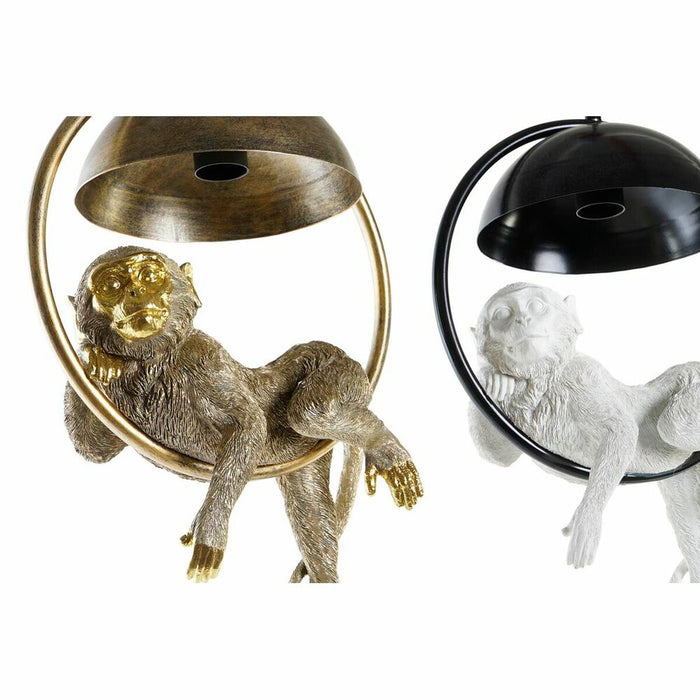 Lustră DKD Home Decor 29,5 x 20 x 44,5 cm Auriu* Metal Alb Rășină 50 W (2 Unități)