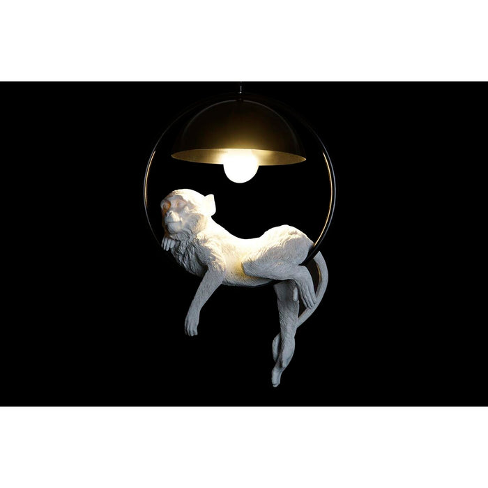 Lustră DKD Home Decor 29,5 x 20 x 44,5 cm Auriu* Metal Alb Rășină 50 W (2 Unități)