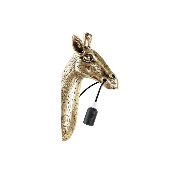 Lampă de Perete DKD Home Decor Auriu* Rășină 50 W Colonial Girafă 220 V 21 x 20 x 38 cm
