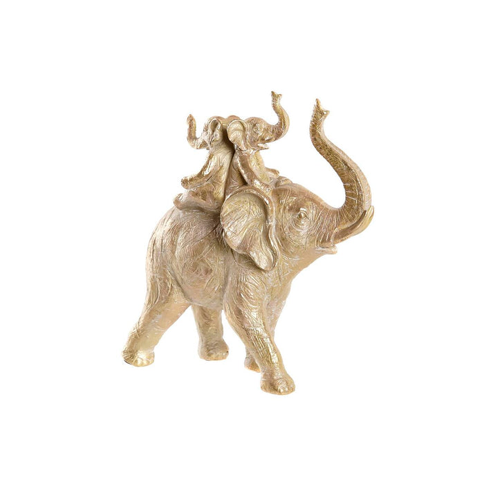 Figură Decorativă DKD Home Decor 24 x 10 x 25,5 cm Elefant Auriu* Colonial