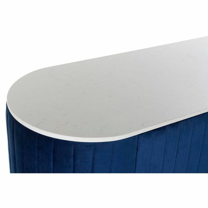 Servantă DKD Home Decor Albastru Auriu* Alb Marmură (120 x 48 x 85 cm)