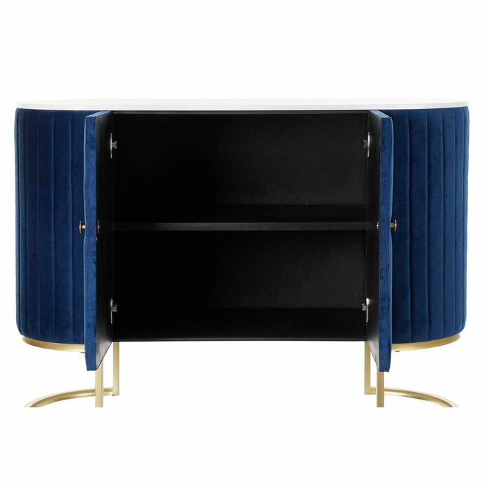 Servantă DKD Home Decor Albastru Auriu* Alb Marmură (120 x 48 x 85 cm)