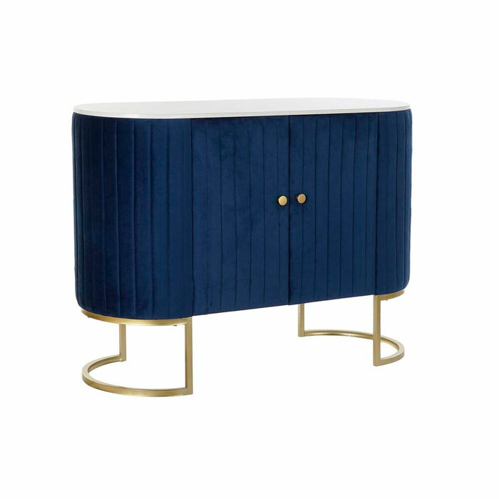 Servantă DKD Home Decor Albastru Auriu* Alb Marmură (120 x 48 x 85 cm)