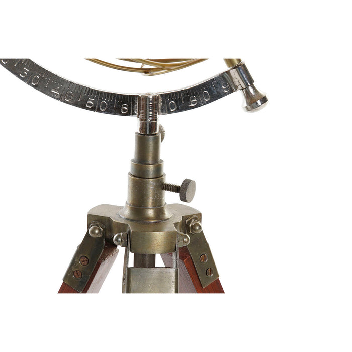 Glob Pământesc DKD Home Decor Maro Auriu* Metal Lemn de mango 20 x 20 x 50 cm