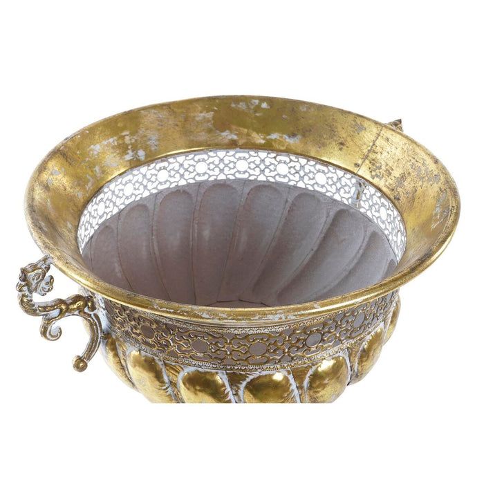 Ghiveci DKD Home Decor Aurie Pahar Decorativă Metal (42,5 x 38,5 x 36,5 cm)