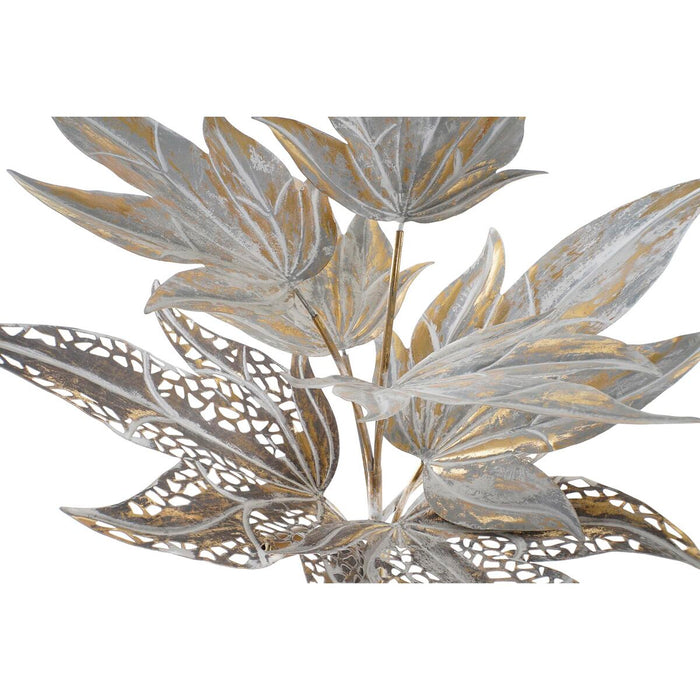 Lampă cu Picior DKD Home Decor Gri Metal Tropical Frunza a unei plante (51 x 51 x 87 cm)